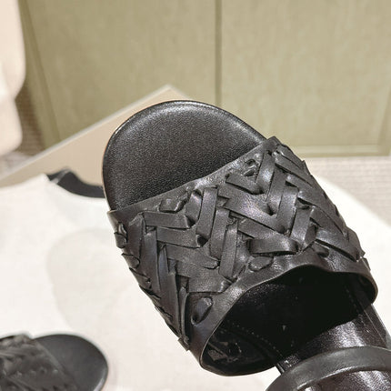 FENDI FIRST HIGH-HEELED SANDALS 85 MM IN BLACK LAMBSKIN GOLD HARDWARE