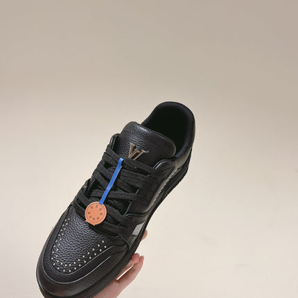 LV TRAINER SNEAKER IN BLACK CALFSKIN