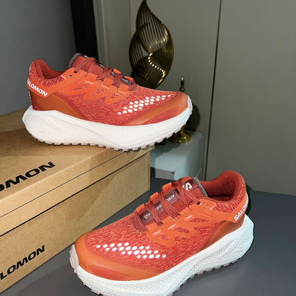 ALO 25S SALOMON ODYSSEY ELMT SNEAKER 45 MM IN DARK ORANGE FABRIC
