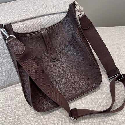 HM 26S EVELYNE BAG 29CM IN BROWN CALFSKIN