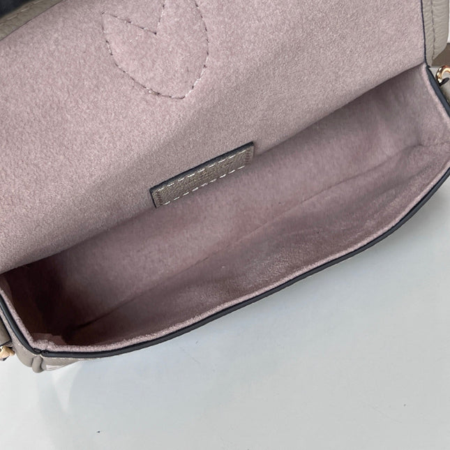 LV 25S MINI NANO DIANE 19 IN TOURTERELLE WHITE MONOGRAM EMPREINTE LEATHER GOLD HARDWARE