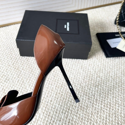 D'ORSAY PUMPS IN BRONZE BROWN SMOOTH CALFSKIN