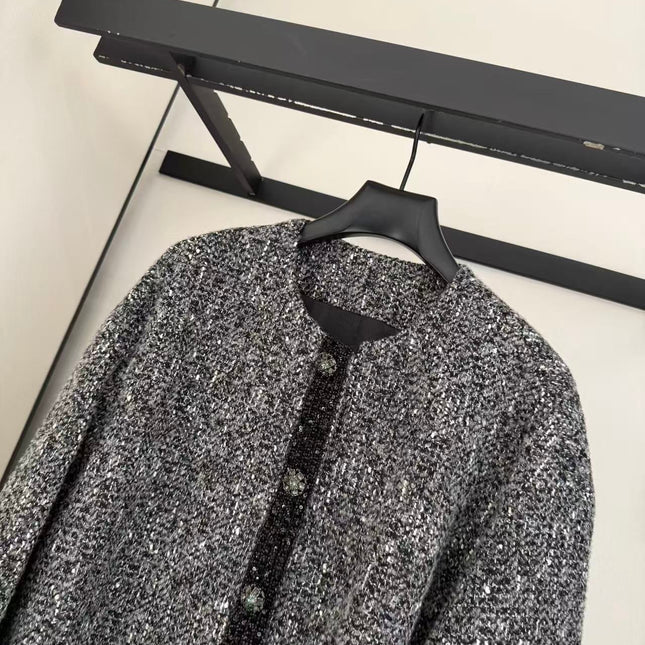 CHANEL 25S LONG TWEED COAT 422