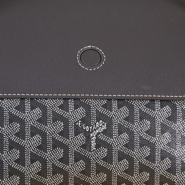 ROUETTE SOUPLE BAG 31 IN BLACK GOYARDINE CANVAS AND CALFSKIN