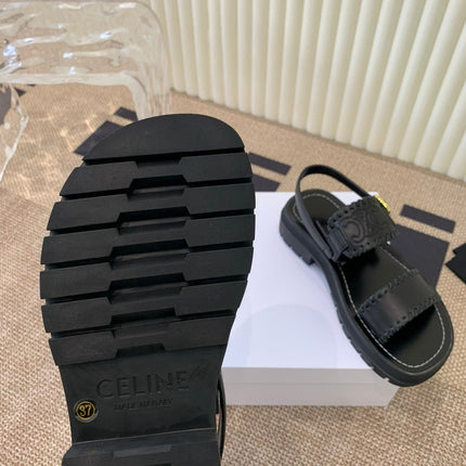 ROMAN SANDAL IN BLACK CALFSKIN