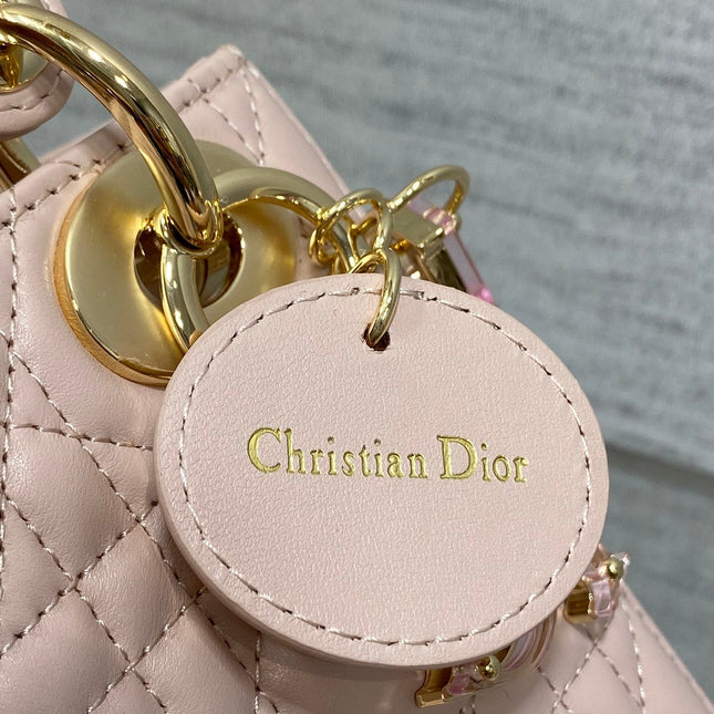 LADY MINI BAG 17 IN LIGHT PINK LAMBSKIN