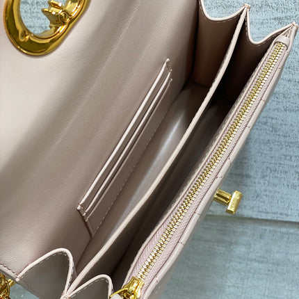 MISS CARO MINI 17 BAG IN LEMONADE PINK MACROCANNAGE LAMBSKIN