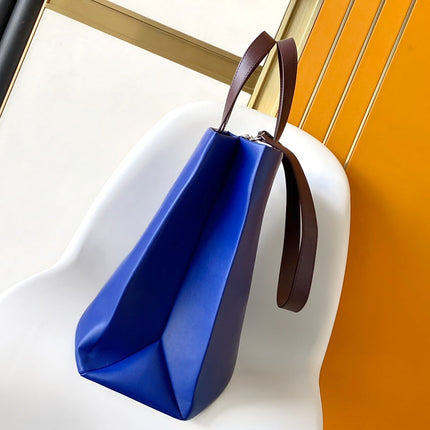 LV 26S SHOPPER TOTE 40 IN NAVY BLUE CALFSKIN
