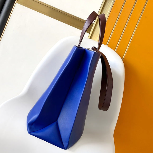 LV 26S SHOPPER TOTE 40 IN NAVY BLUE CALFSKIN