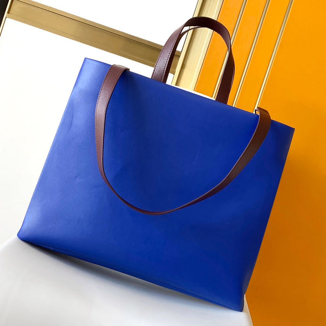 LV 26S SHOPPER TOTE 40 IN NAVY BLUE CALFSKIN