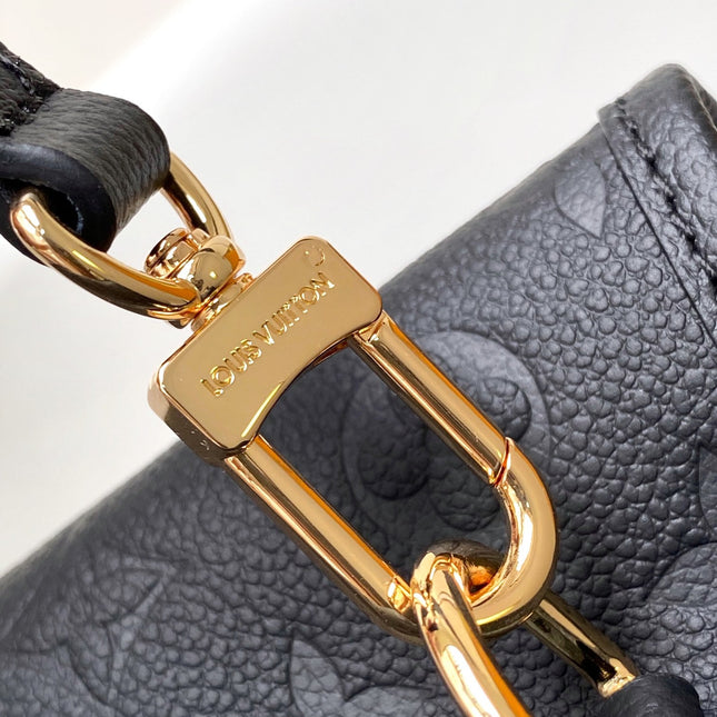 LV 25S BABYLONE TOTE BAG 32 IN BLACK CALFSKIN GOLD HARDWARE