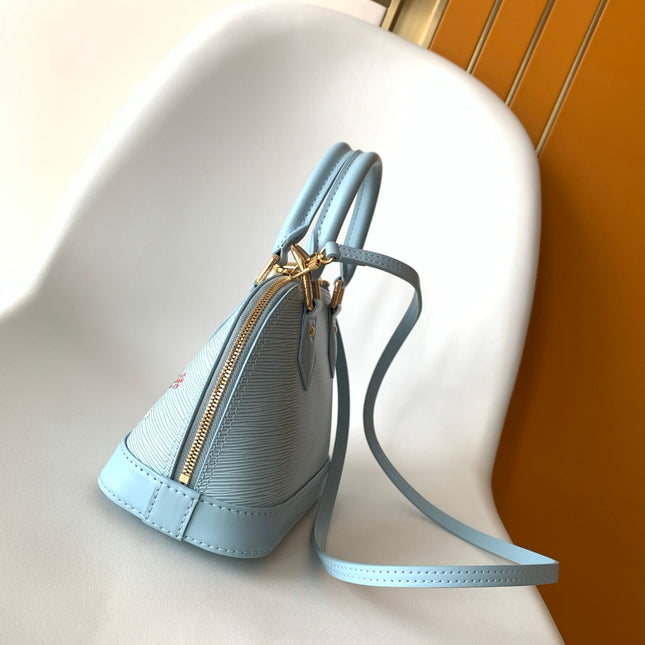 LV 26S ALMA BB BAG 23 IN LIGHT BLUE EPI LEATHER