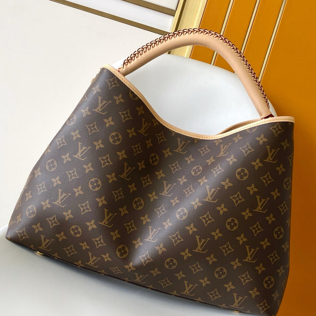 LV AGAIN BRAIDED HANDLE BAG 53 IN BROWN MONOGRAM CANVAS