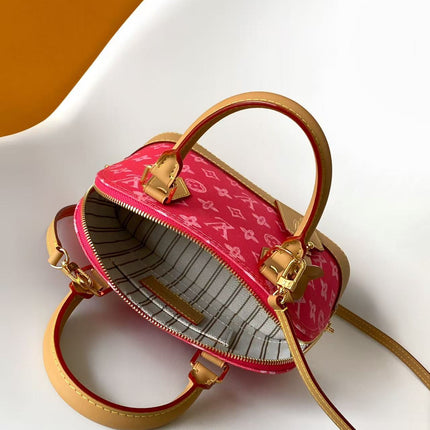 LV 26S ALMA BB BAG 23 IN DARK PINK MONOGRAM CANVAS