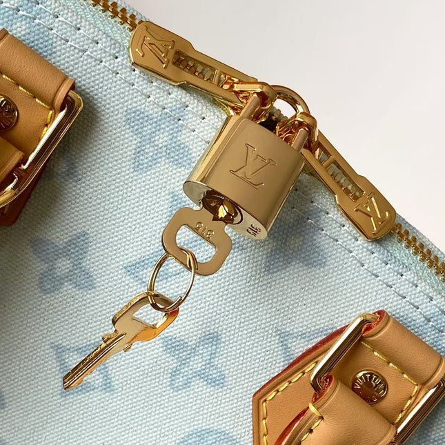LV 26S ALMA BB BAG 23 IN LIGHT BLUE MONOGRAM CANVAS