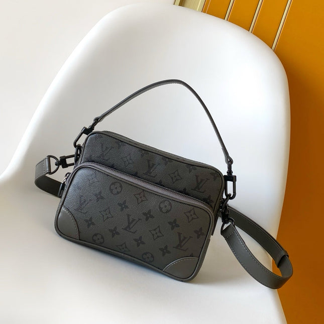 LV 26S CROSSBODY BAG 25 IN TAUPE BROWN CANVAS FABRIC