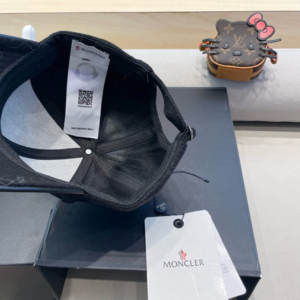WOOL-TWEED AND LEATHER BASEBALL CAP BLACK 428237