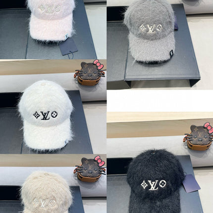 BASEBALL CAP IN GRAY RABBIT FUR 434937