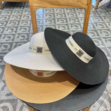 WIDE BRIM STRAW HAT BROWN 672708