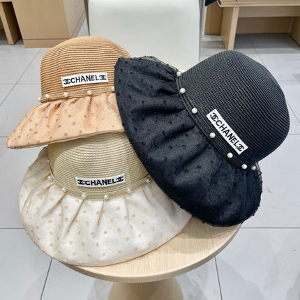WIDE BRIM HAT IN IVORY STRAW 673033