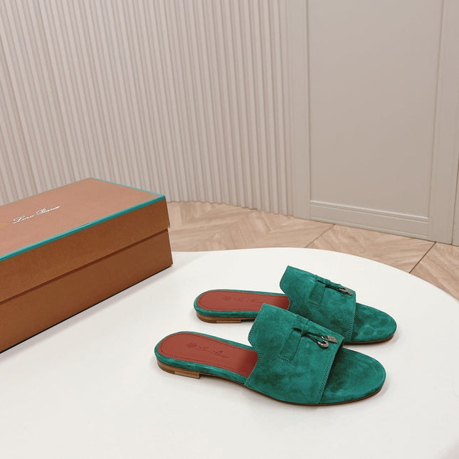LP SUMMER CHARMS SANDALS IN TEAL BLUE SUEDE