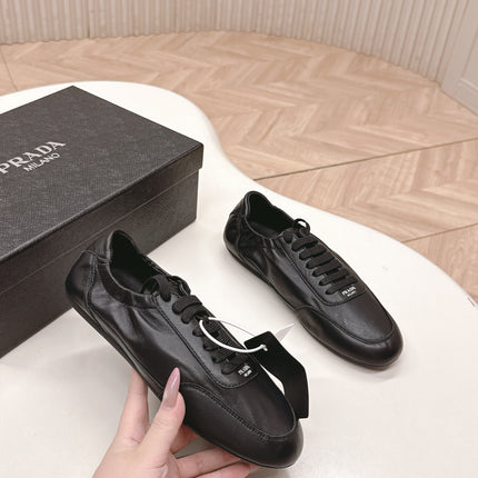 PRADA 26S MARY JANE SHOES IN BLACK CALFSKIN