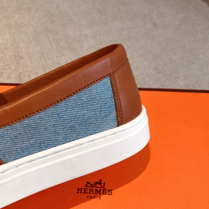 HM GAME SLIP-ON SNEAKER LIGHT BLUE DENIM