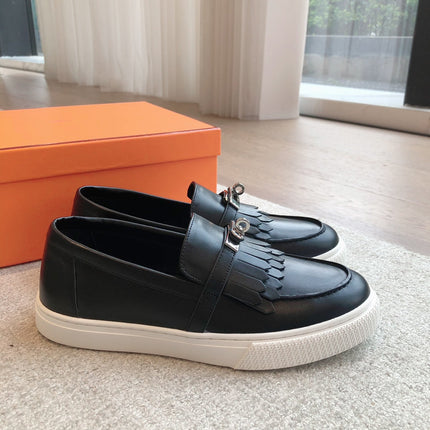 HM GAME SLIP-ON SNEAKER BLACK WITH TASSEL CALFSKIN