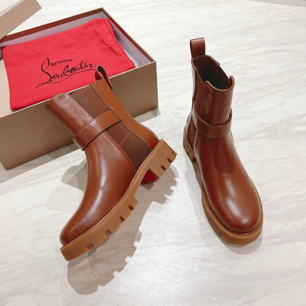 CHELSEA BOOT LUG 30MM IN BROWN CALFSKIN