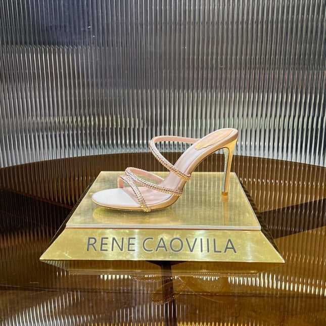CLEO NUDE SANDAL WITH CRYSTALS 95 MM
