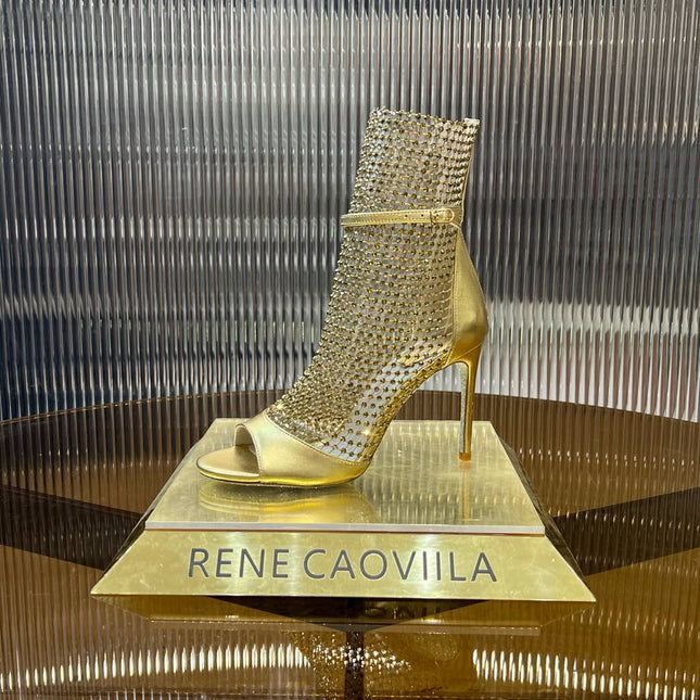 GALAXIA METALLIC ANTHRACITE SANDAL 95 MM GOLD