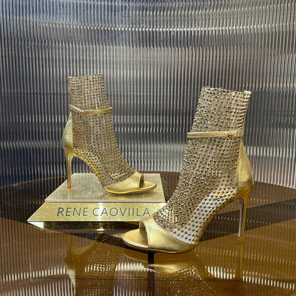 GALAXIA METALLIC ANTHRACITE SANDAL 95 MM GOLD