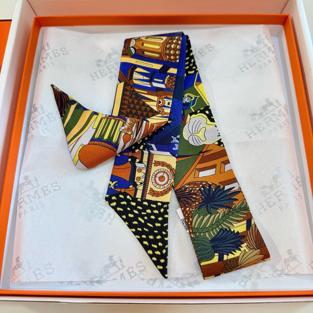 HERMES 25S NECKERCHIEF 86 IN SILK 989359