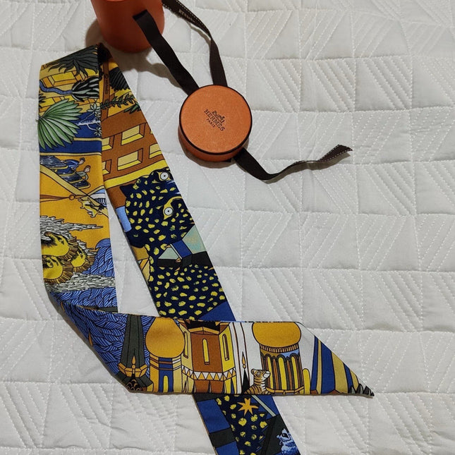 HERMES 25S NECKERCHIEF 86 IN SILK 989359