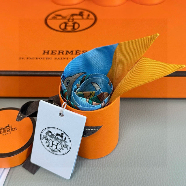 HERMES 25S NECKERCHIEF 86 IN SILK 991547