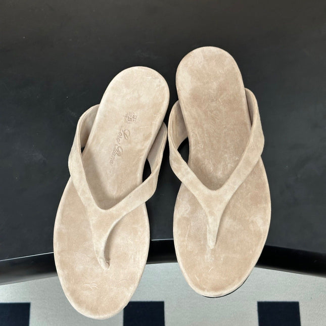 LP 26S THONG SANDALS IN BEIGE SUEDE