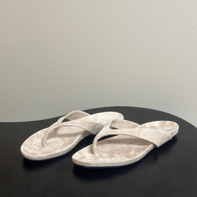LP 26S THONG SANDALS IN BEIGE SUEDE