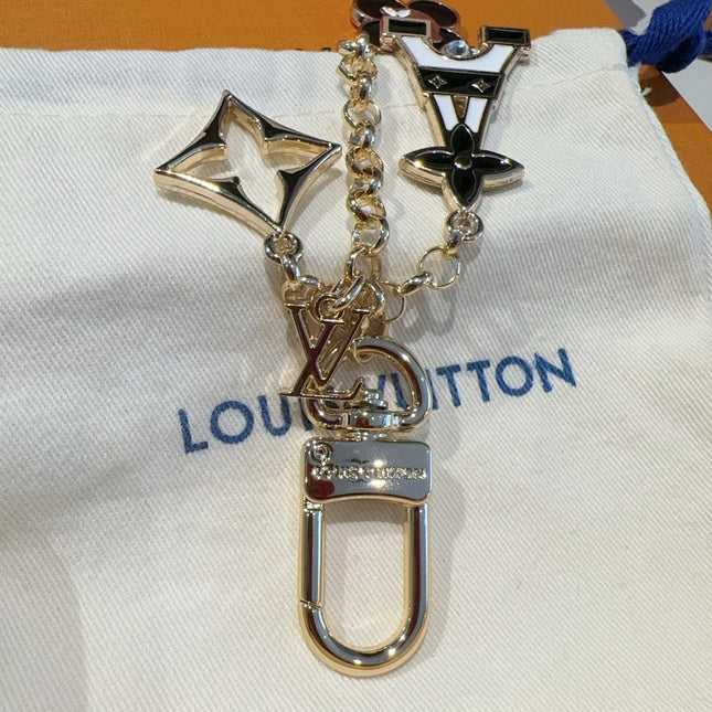 LV MULTI GOLD BAG CHARM FEATURING ENAMEL