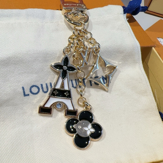 LV MULTI GOLD BAG CHARM FEATURING ENAMEL