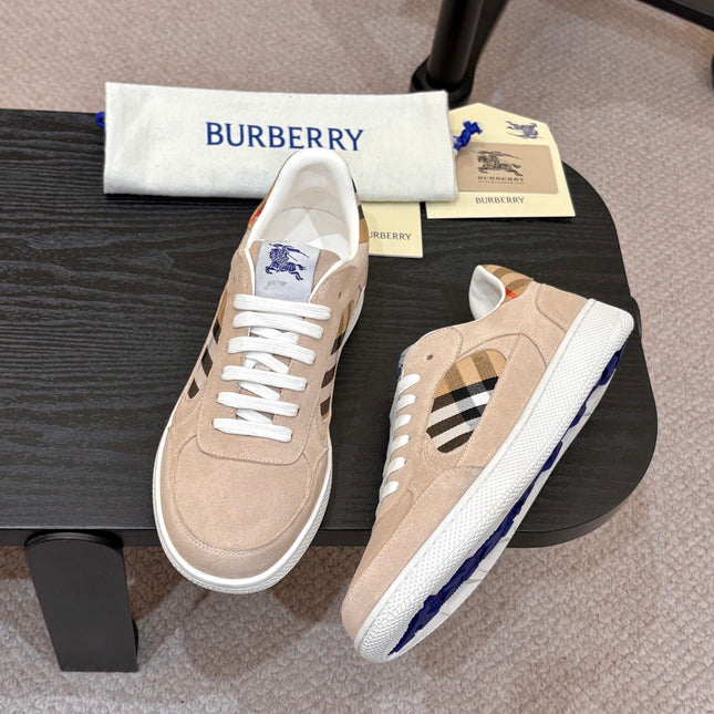 BURBERRY 26S SNEAKERS IN SAND BEIGE SUEDE