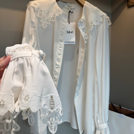 ELEGANT CHLOE WHITE BLOUSE