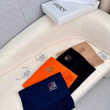 SCARF 180 CM IN NAVY BLUE CASHMERE 353155