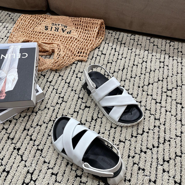ELECTRIC SANDAL BLACK MIX WHITE CALFSKIN