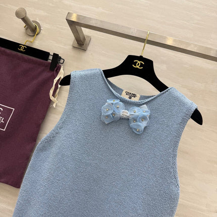 CC Patchwork Lace T-shirt Blue Cashmere