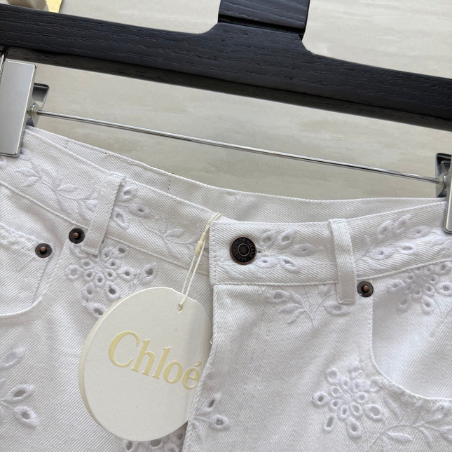 CHLOE 25S WHITE PANTS STYLE 002