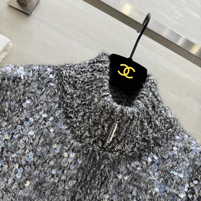 CHANEL 25S HERRINGBONE KNIT JACKET 270