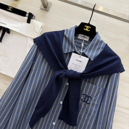 CHANEL 26S SHIRT AND WOOL SCARF 972