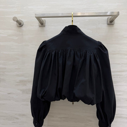 CHLOE BOULE JACKET IN BLACK COTTON