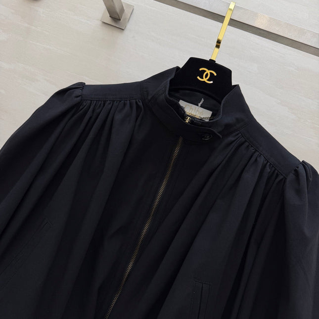 CHLOE BOULE JACKET IN BLACK COTTON