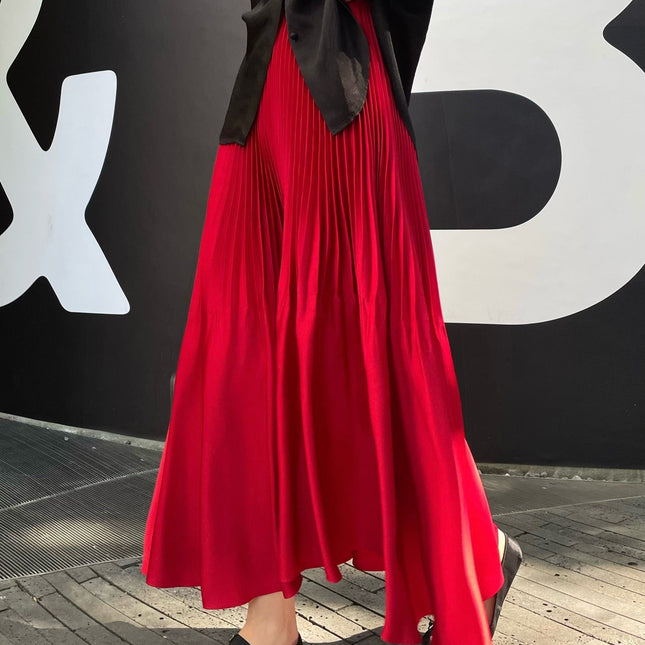 YSL 26S PLEATED MIDI SKIRT 268